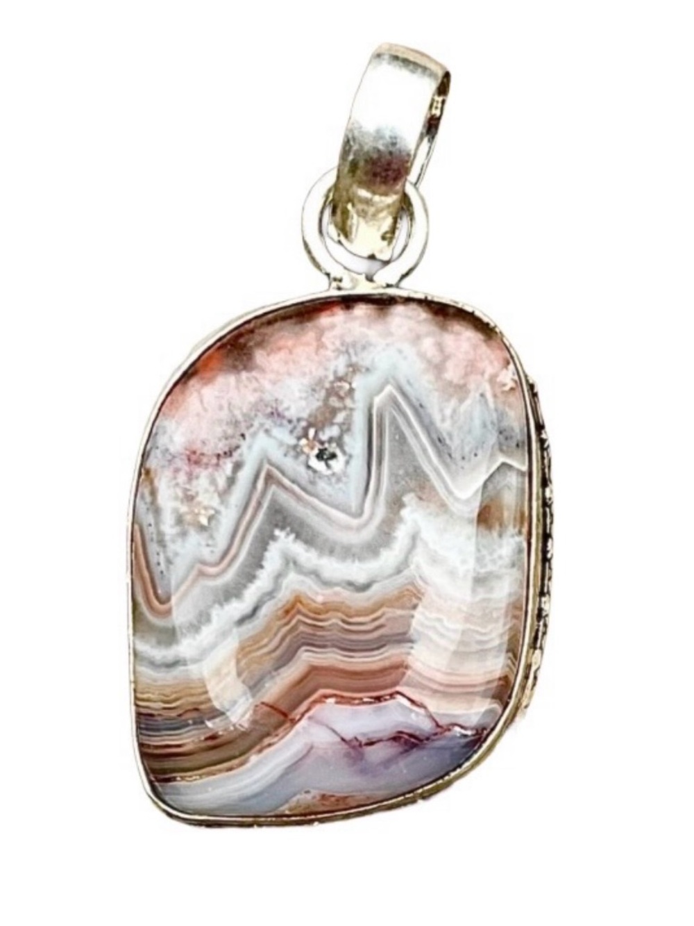Orca /Oriental Agate Pendant. Beautiful layers of waves